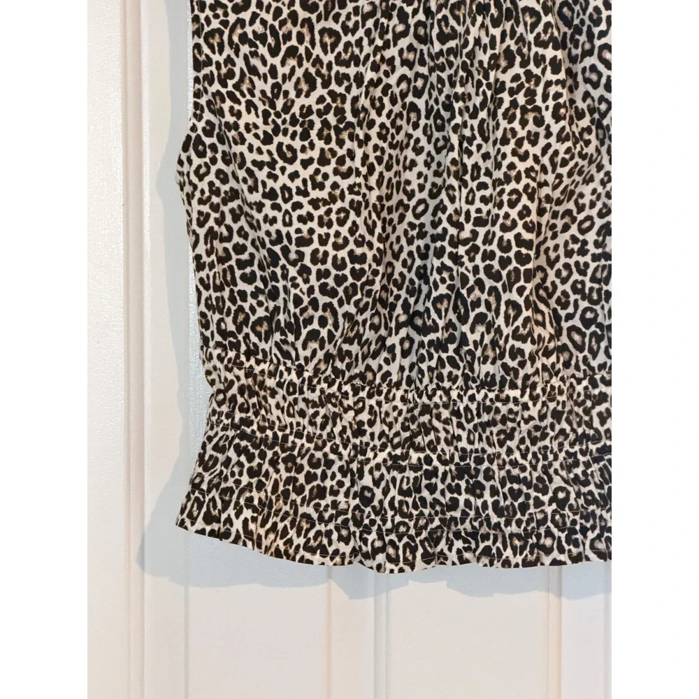 NWT J.Crew | 2025 Hyacinth Top Leopard Cotton Poplin Small Animal Print‎ CI551